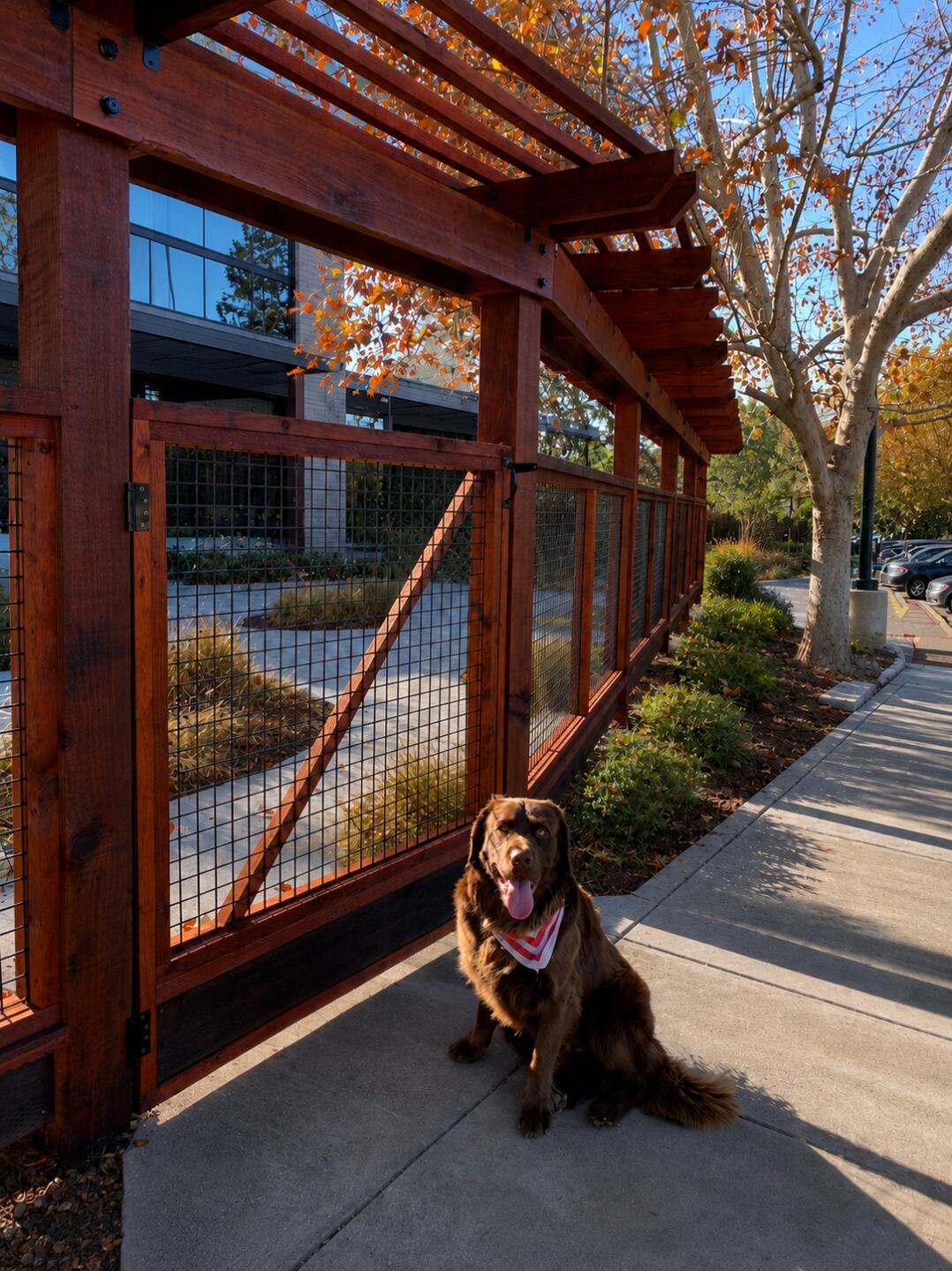 Wood trellis arbor entry structure - Cut Once Construction